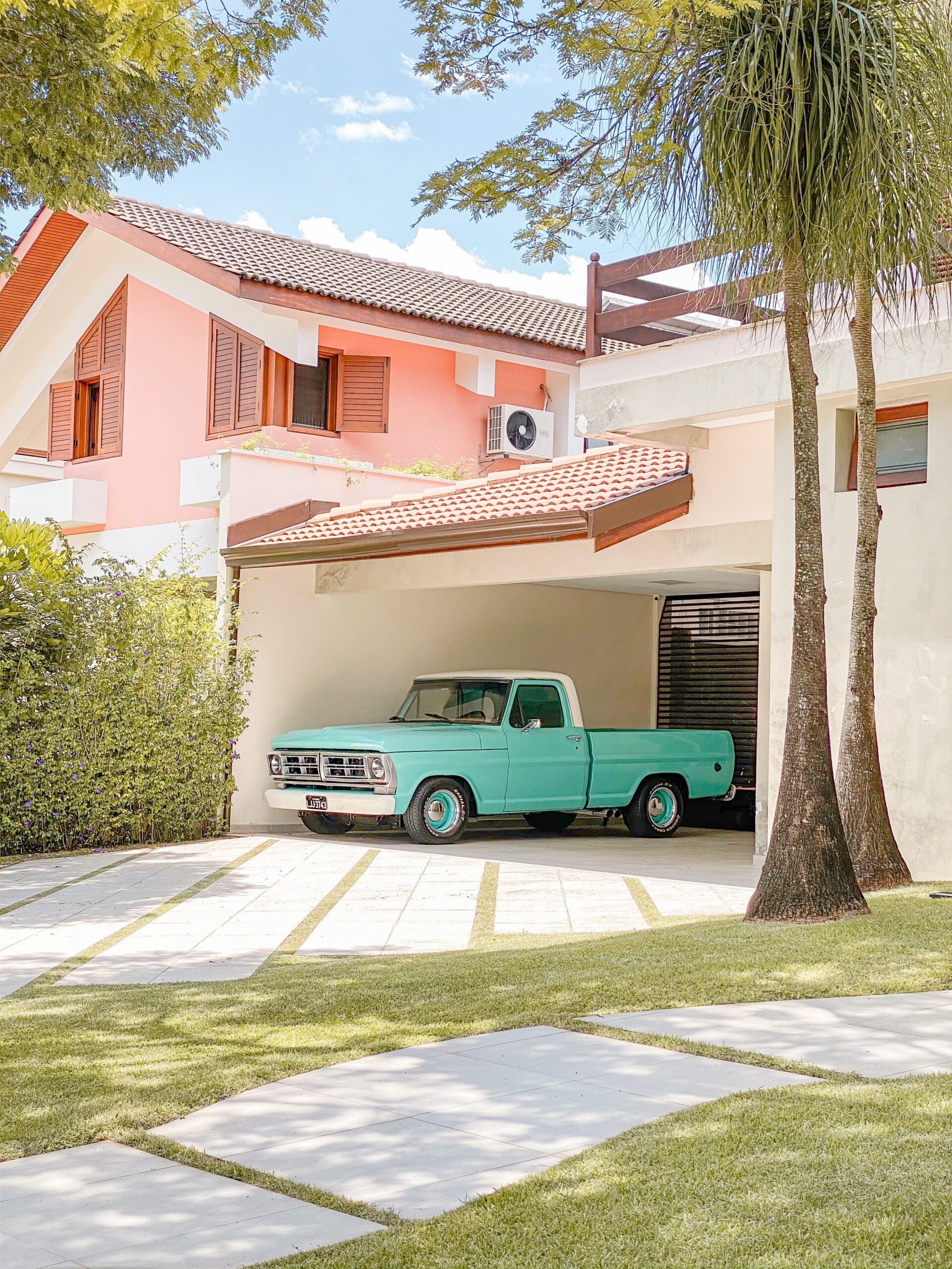 A beautiful garage on a sunny day